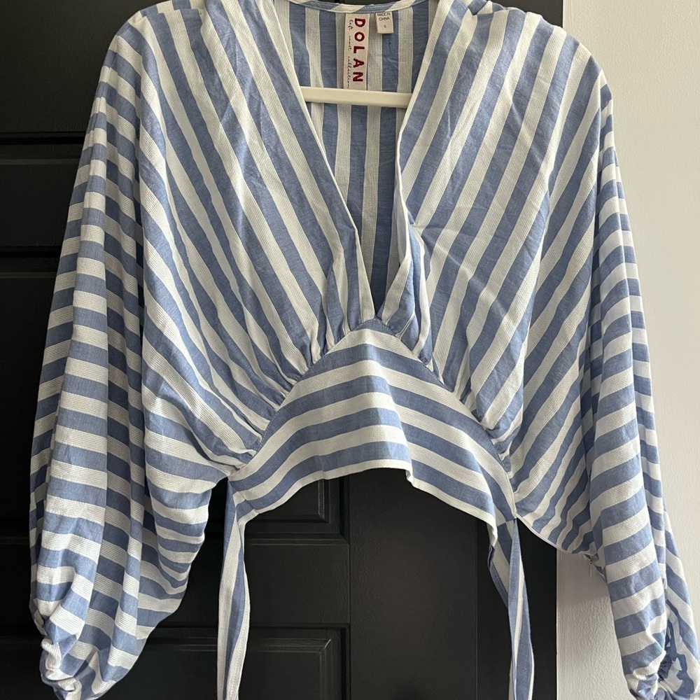 Anthropologie Dolan Striped Blue and White Blouse